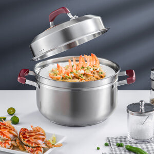 COOKER KING Single Handle Pressure Cooker 304 Stainless Steel