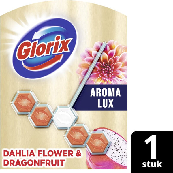 Glorix Aroma Luxe Dahlia & Dragonfruit Toilet blocks 