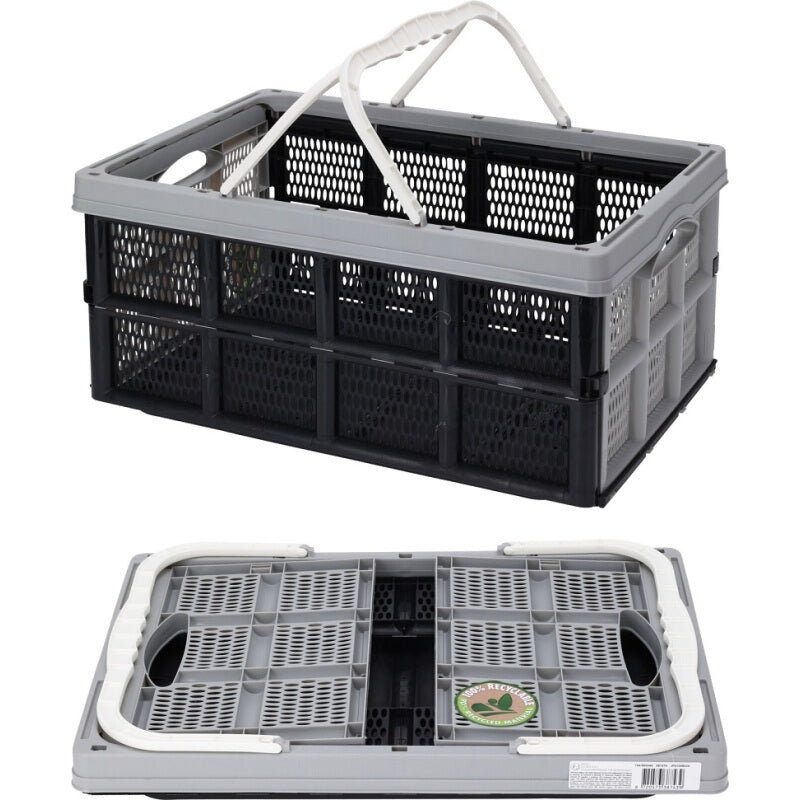 32 L Collapsible Utility Crate with Handles